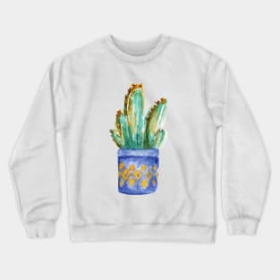 Watercolor cactus Crewneck Sweatshirt